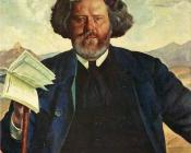 鲍里斯 克斯托依列夫 : Portrait of the Poet M. Voloshin